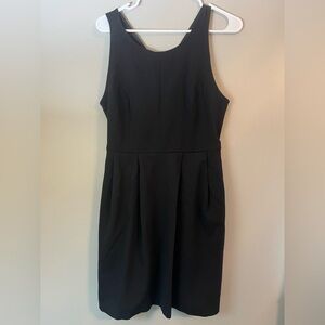 J. Crew Women’s Black Ponte Knit Pleated Shift Dress Size 8